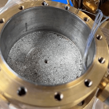 Silver sinter inside the mixing chamber