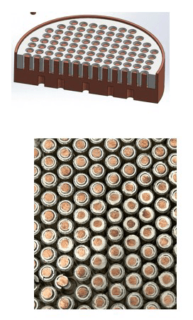 Model of the sintered heat exchanger structure
